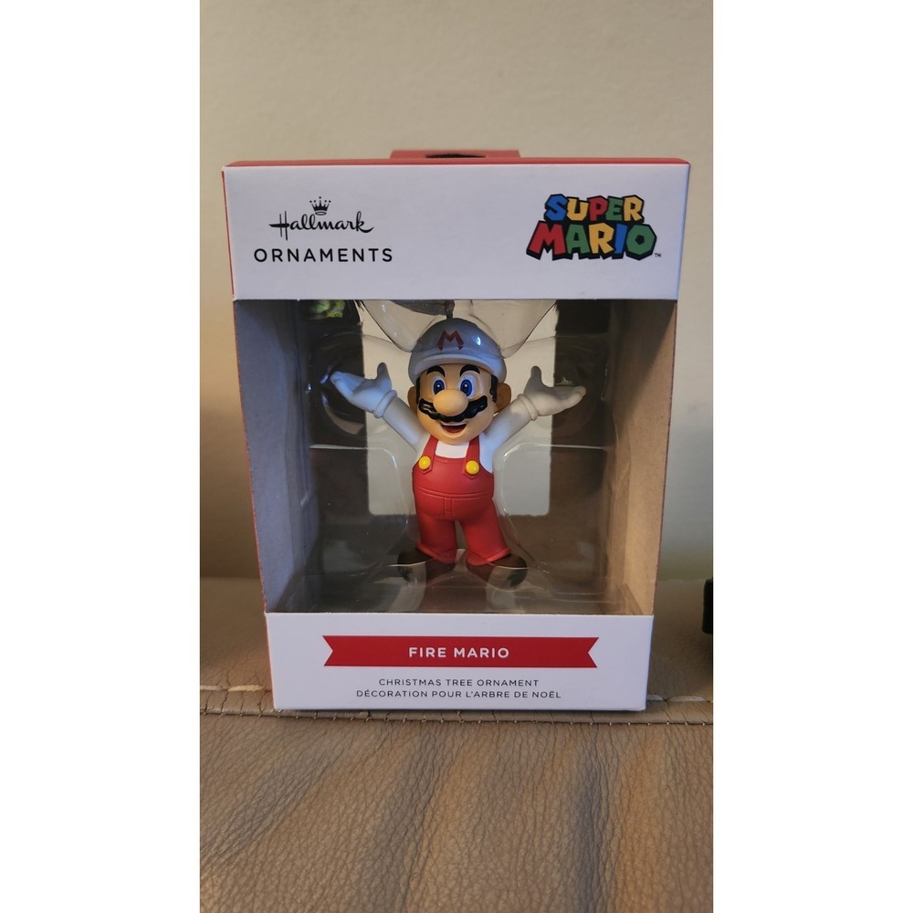 *FIRE MARIO* SUPER MARIO HALLMARK CHRISTMAS ORNAMENT NEW IN BOX